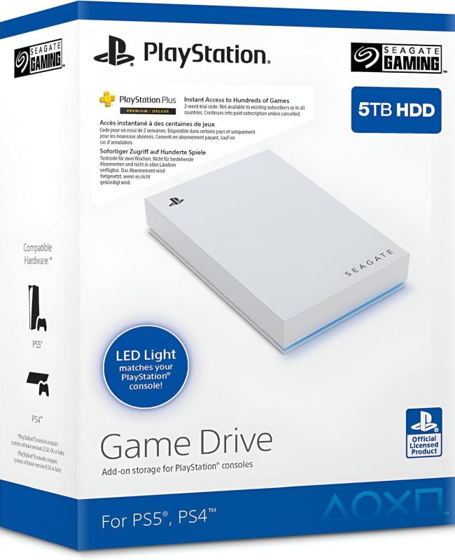 Seagate Game Drive for PS4/PS5, 5 TB